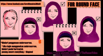 model jilbab untuk wajah bulat
