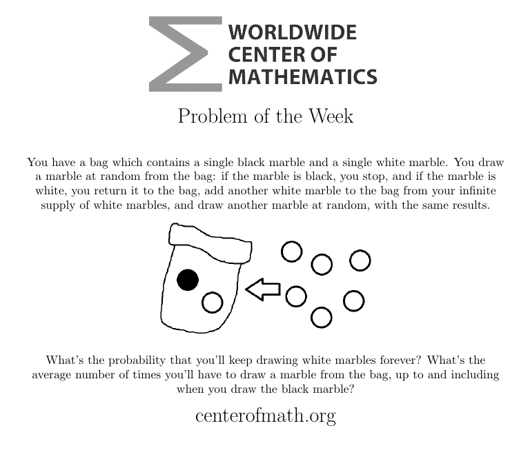 Mathcounts problem of the week answers image