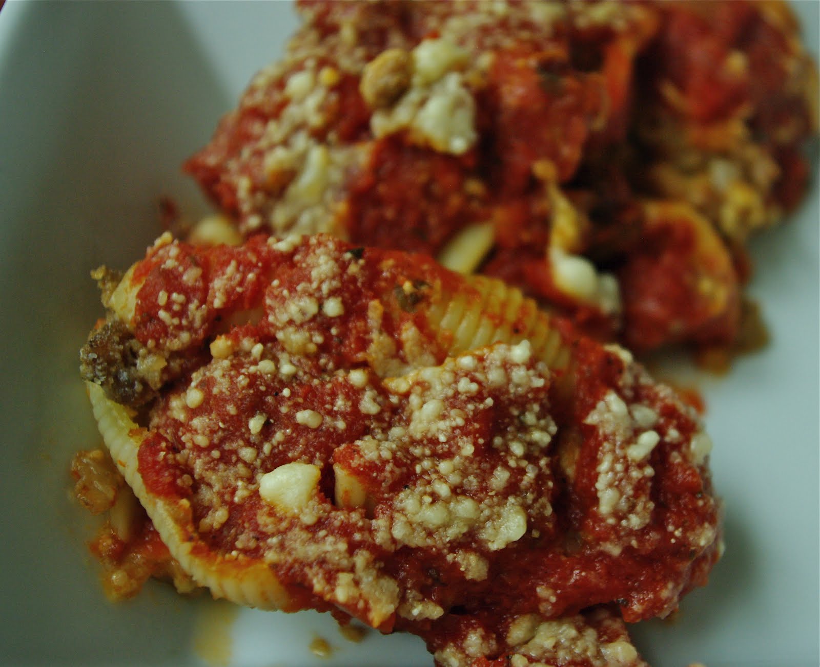 To begin, brown a pound of ground beef with a small, chopped onion, and