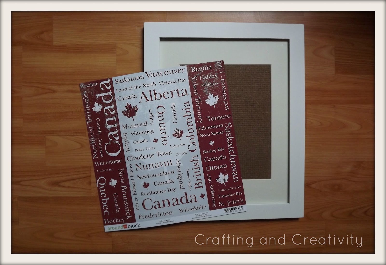 Crafting and Creativity Canada Day Frame