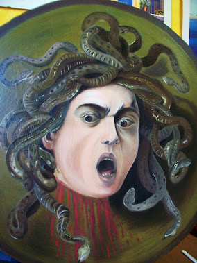 Falsi d'autore con tecniche antiche Medusa Caravaggio