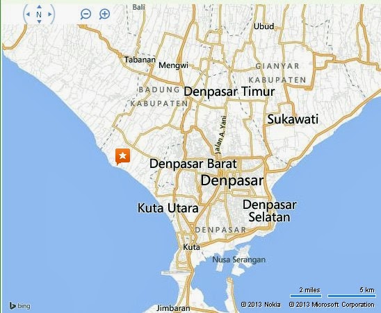 Location Map of Tanah Lot Temple Bali,Tanah Lot Temple Bali position location map,Pura Tanah Lot Temple Bali accommodation destinations attractions hotels map reviews photos pictures