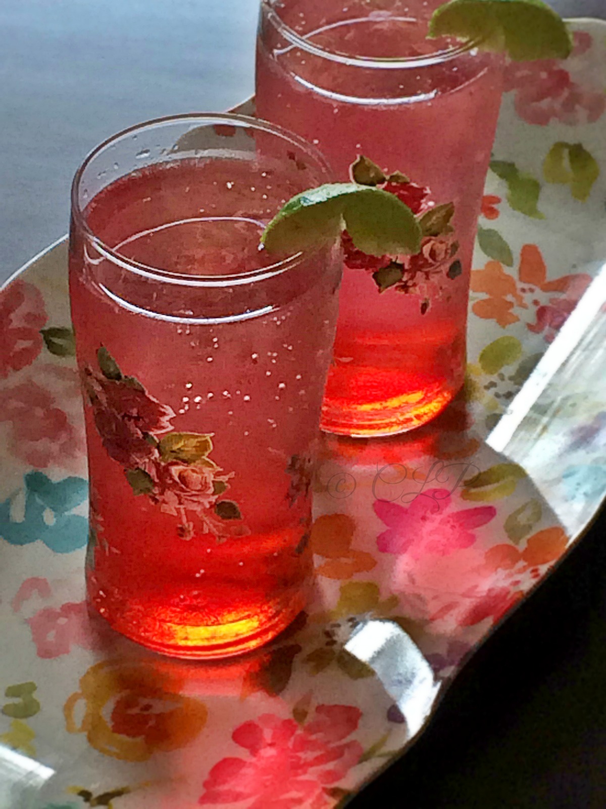 Cook like Priya Rose lime soda Summer soda recipe Rose syrup drink