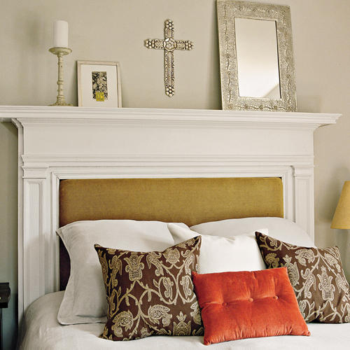 Creating a Beautiful Headboard from a Vintage Mantel Driven by Decor