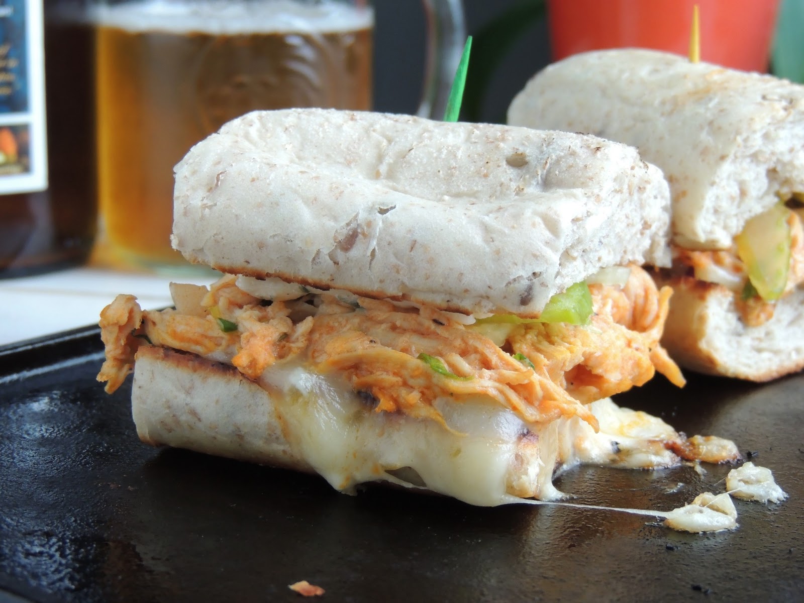Leave a Happy Plate Buffalo Chicken Grilled Cheese