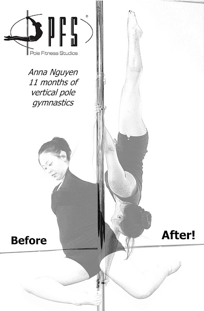 vertical pole gymnastics