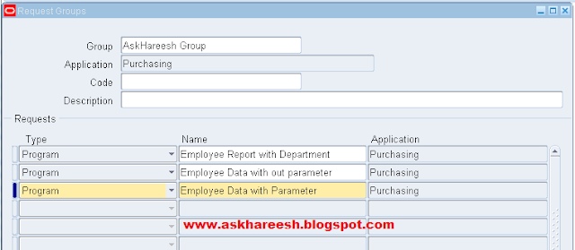 PL/SQL Stored Procedure registration with Parameters, askhareesh blog for Oracle Apps