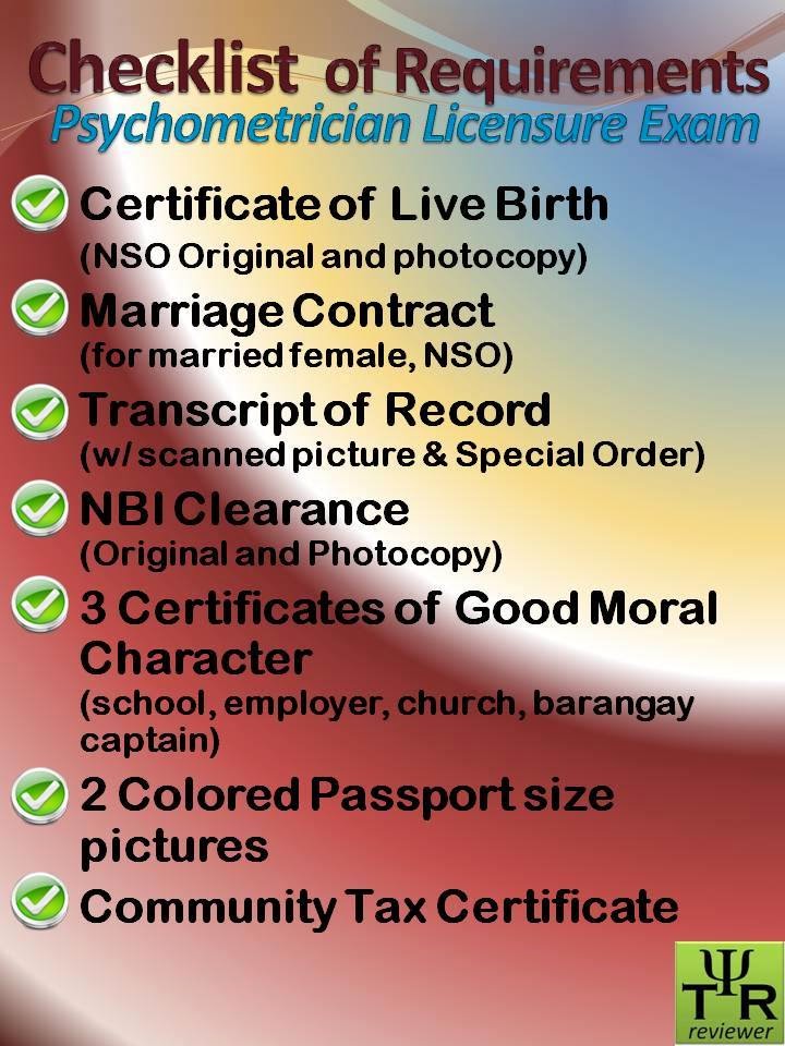 Philippine Psychometricians Licensure Exam Reviewer Checklist of