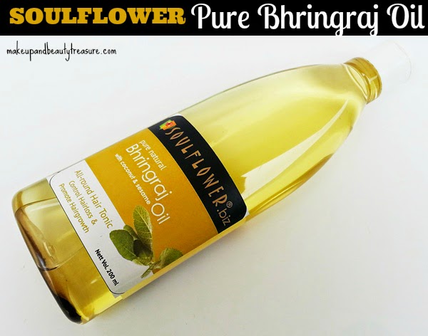 best makeup beauty mommy blog of india: Soulflower Pure Natural Bhringraj  Oil Review