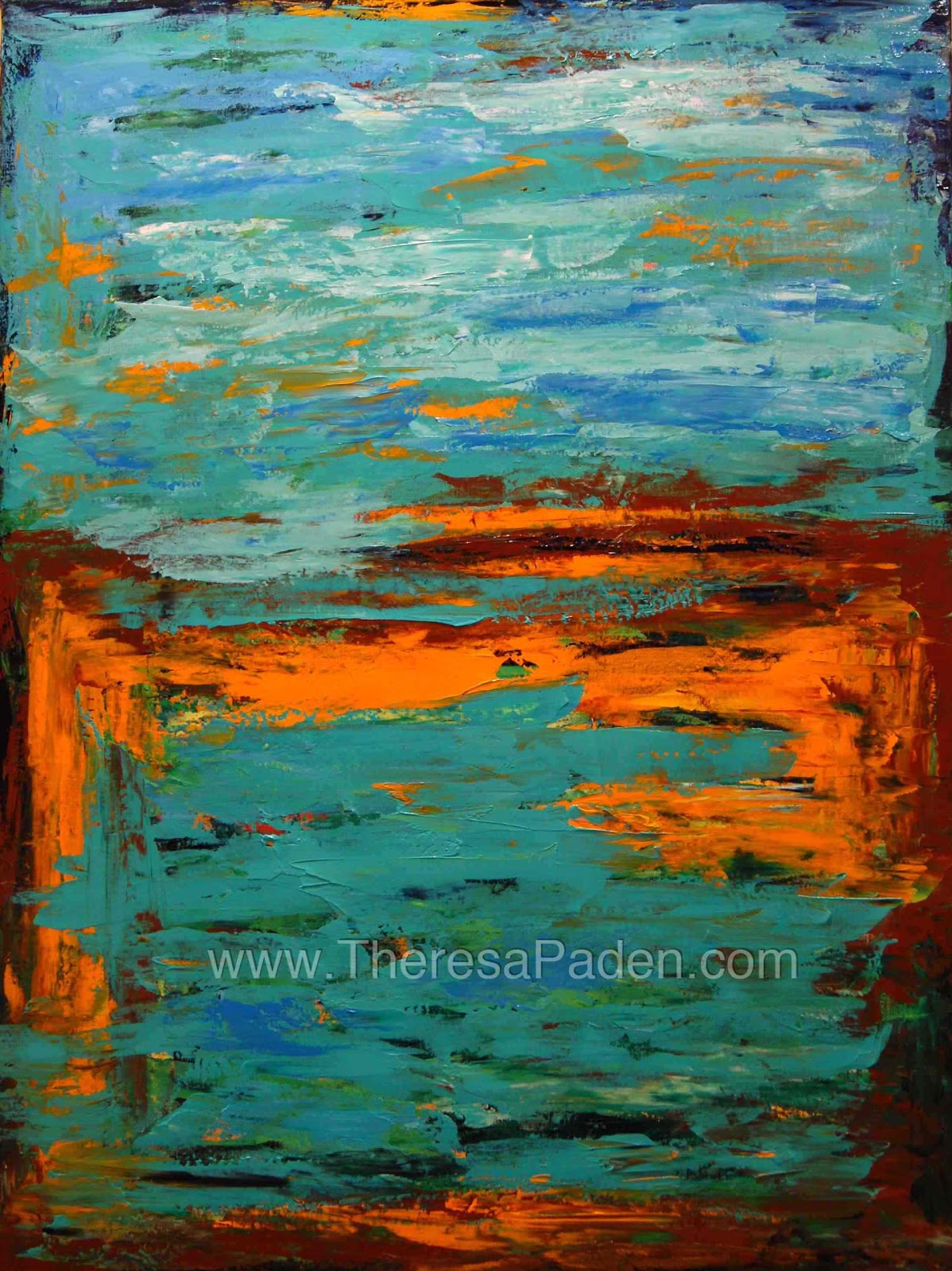 Colorful Southwestern Art Southwestern Abstract Textured Painting by