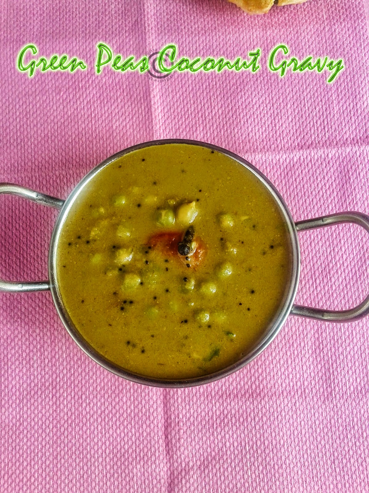 VIRUNTHU UNNA VAANGA GREEN PEAS COCONUT GRAVY I RESTAURANT STYLE GREEN