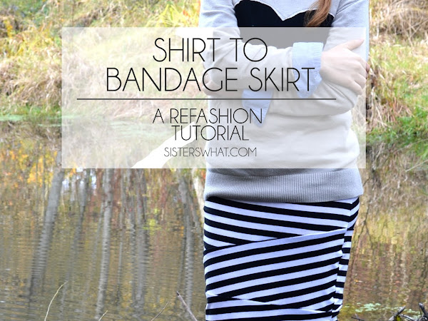Shirt to Bandage Skirt Refashion