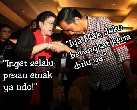 Beredar Meme Jokowi Memarahi Megawati