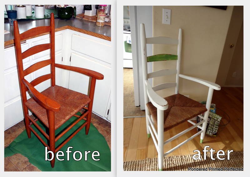 Pondered Primed Perfected Cottage Style Ladderback Chair Makeover