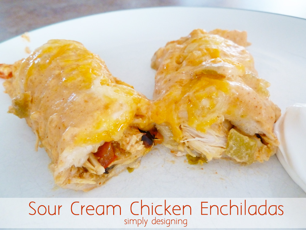 Sour Cream Chicken Enchiladas + GIVEAWAY { McCormickHomemade spon
