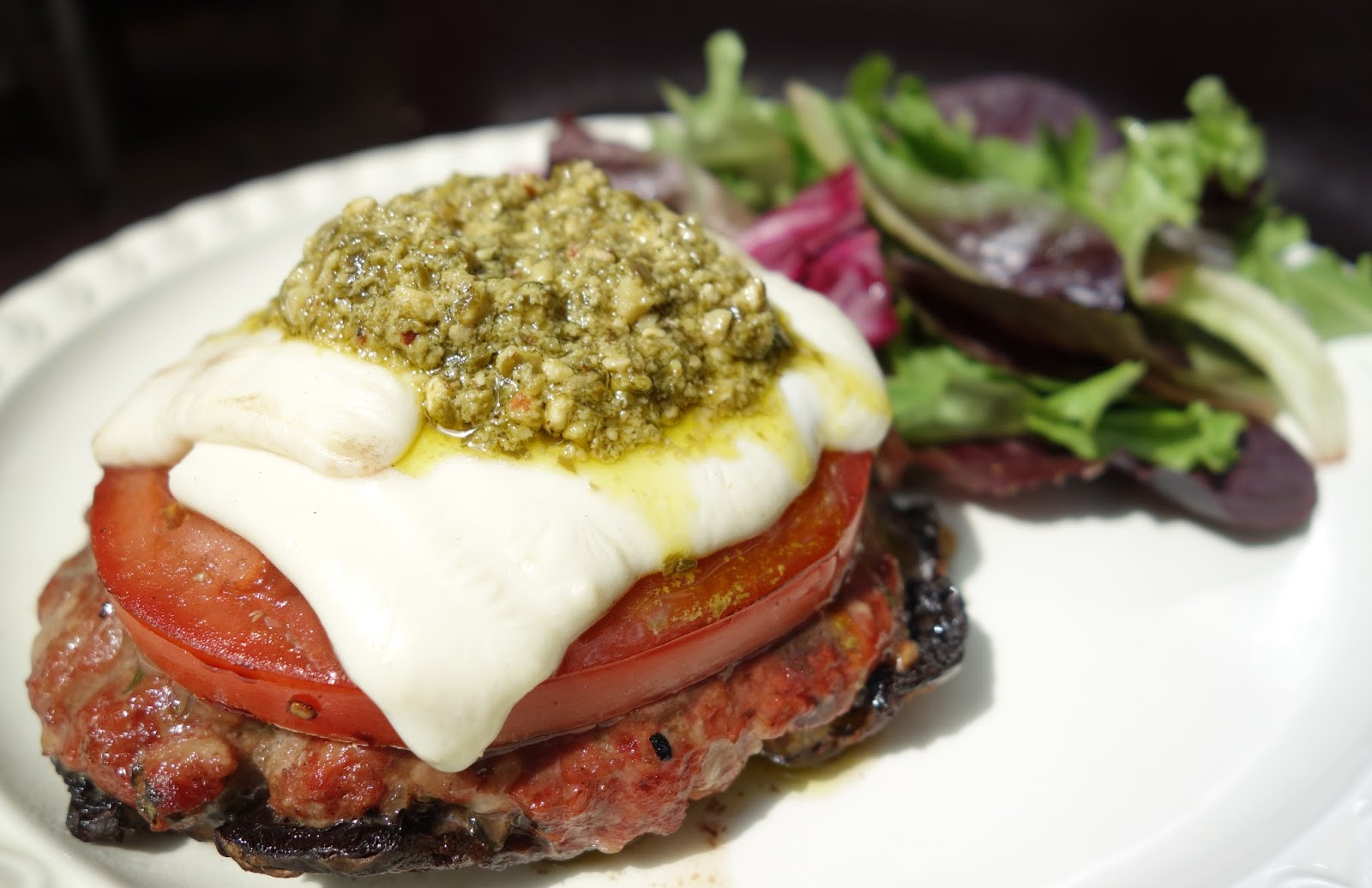 37 Cooks Cluck 'n Moo Caprese Burger Stuffed Portabella Mushrooms