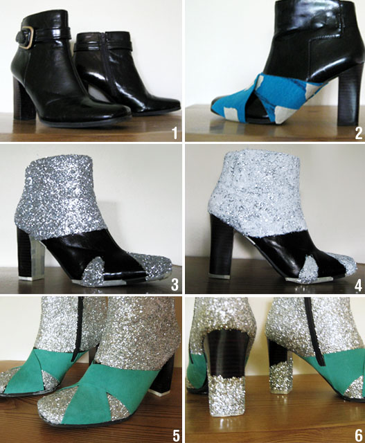 Wear The Canvas DIY Fri Glitter & Suede Shoes