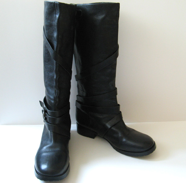 womens black riding boots size 9