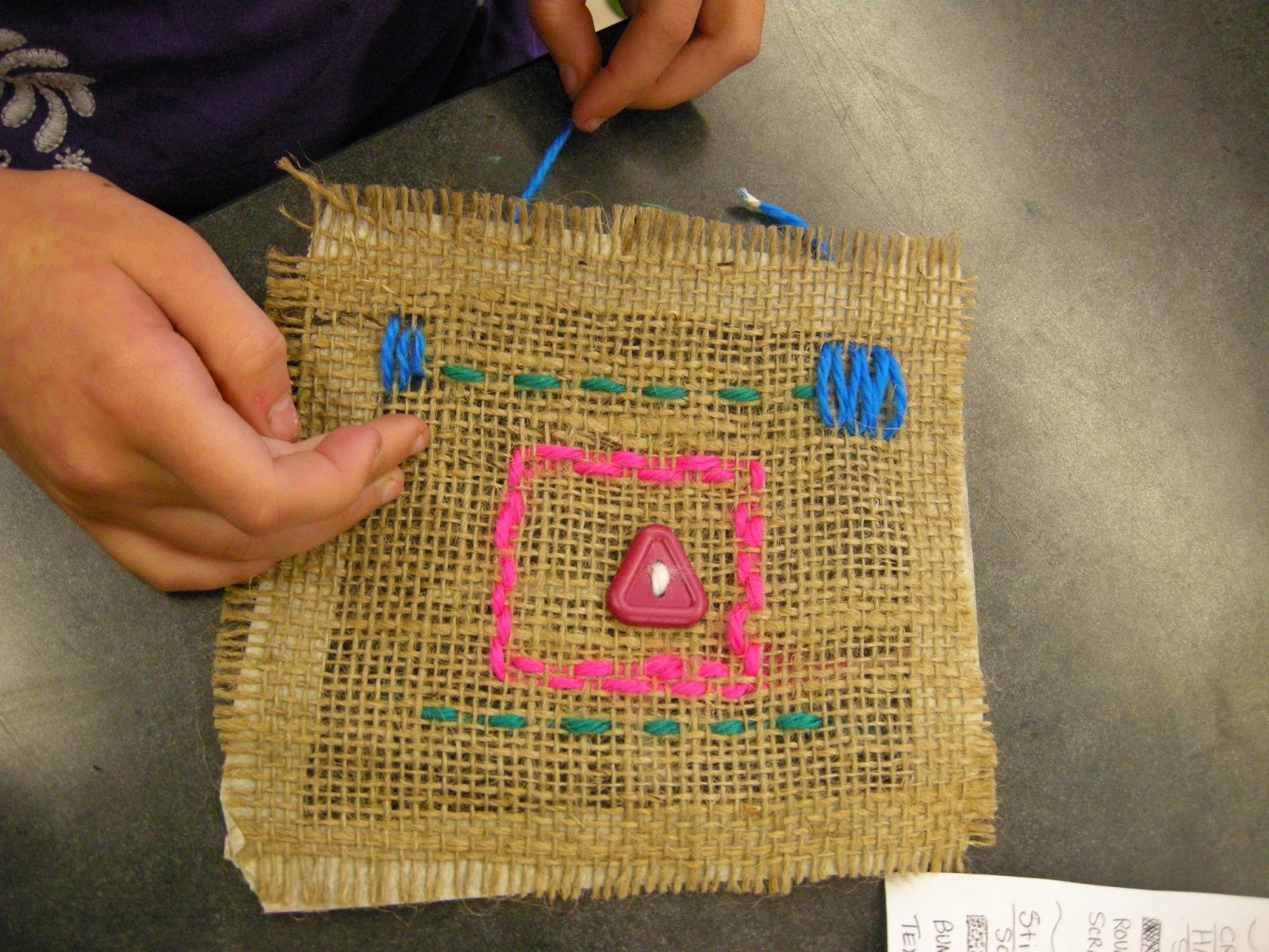 Zilker Elementary Art Class 4th Grade Sewing