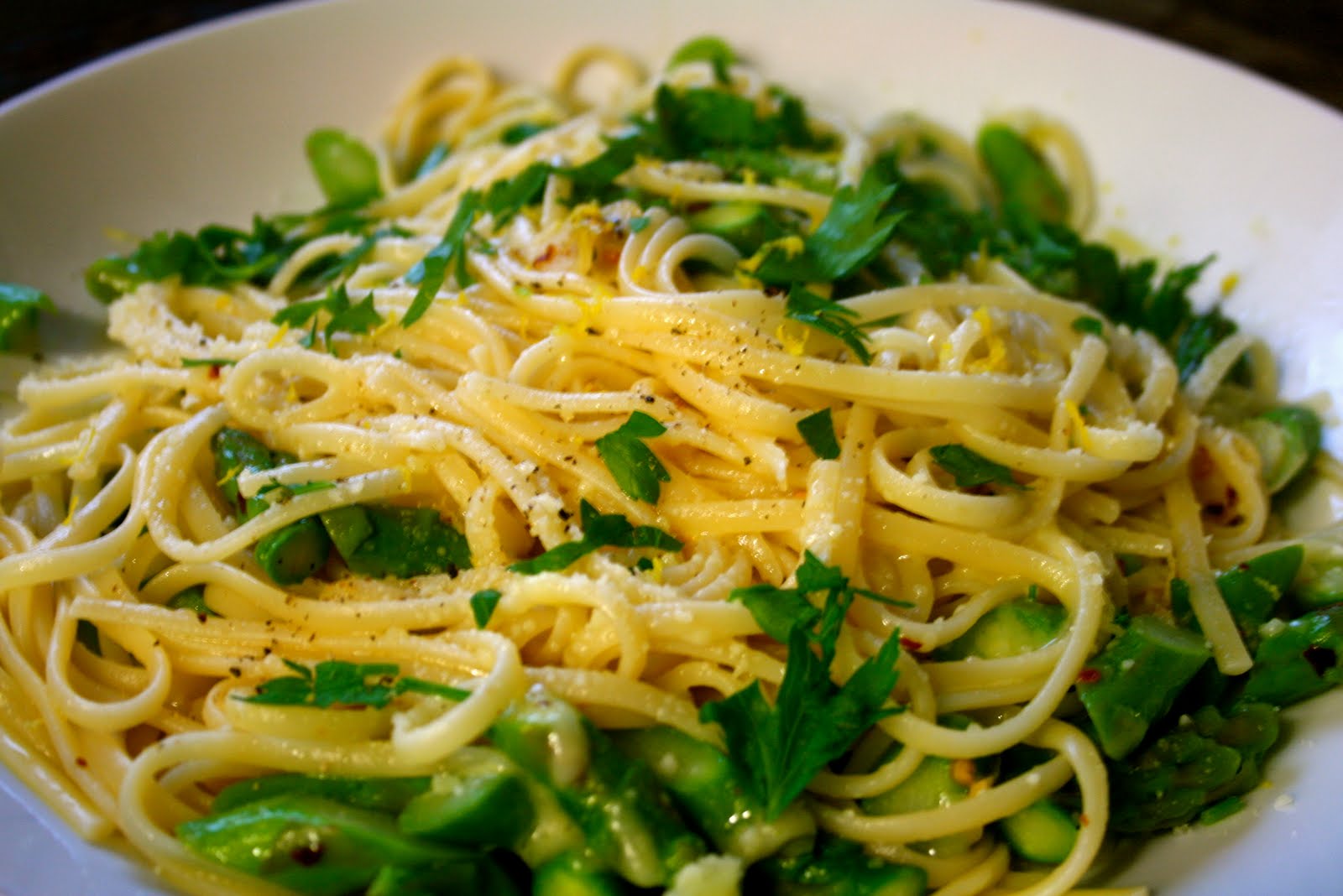 Cooked By Sara Mae Summery Fresh Asparagus Linguine