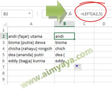 Mengambil dan Menghapus sebagian teks di Microsoft Excel Cara Ambil dan Menghilangkan Huruf/Karakter dari Teks di Excel