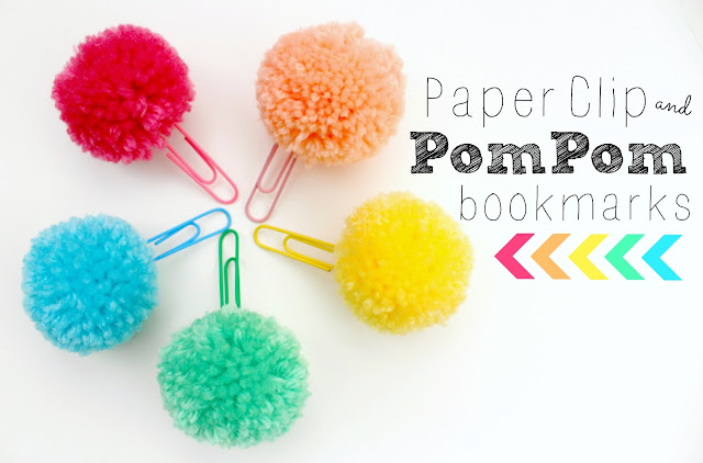 Paperclip+&+pompom+bookmarks+%e2%99%a5
