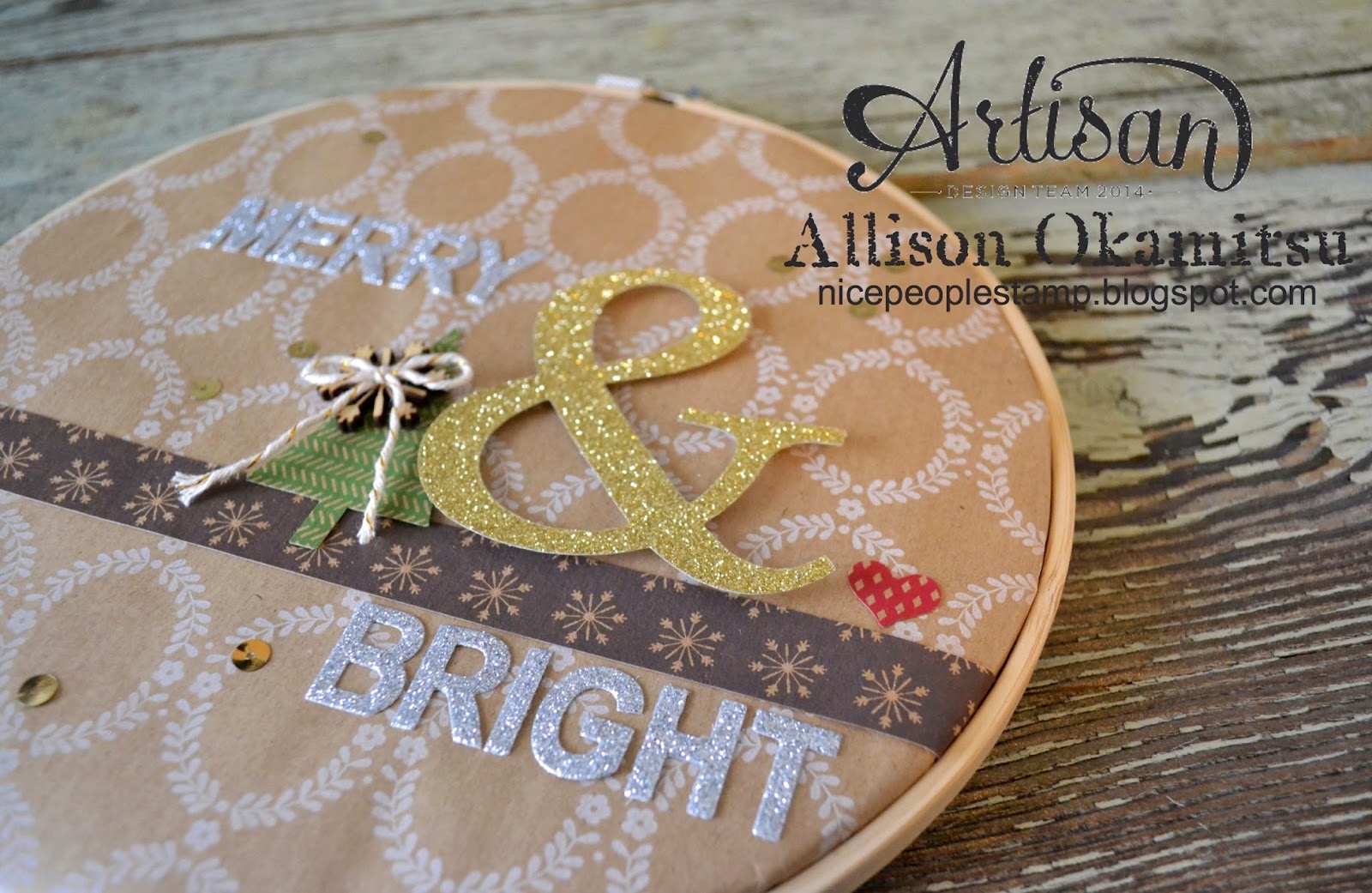 i think it would be fun to make a whole bunch of these embroidery hoop displays and hang them in your front windows place them on your mantle