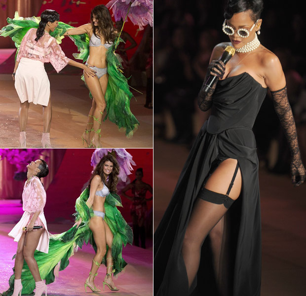 Rihanna sube a twitter un topless tras el desfile de Victoria Secret