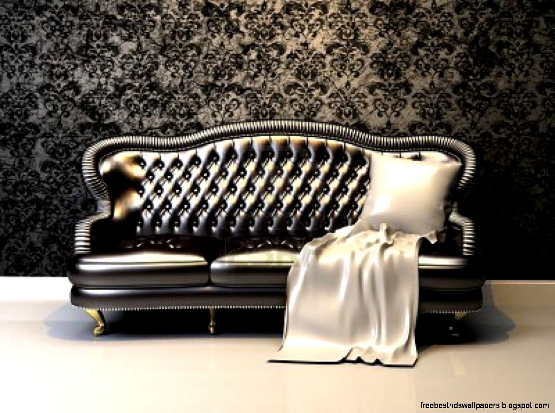 Leather Sofa In Interior With Decoration Wallpaper Royalty Free Leather Sofa In Interior With Decoration Wallpaper Royalty Free