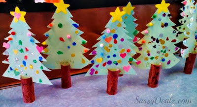 christmas tree toilet paper roll craft