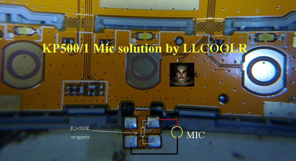 حل مشكلة مايك ال جي Kp500 Lg+kp500+mic+solution