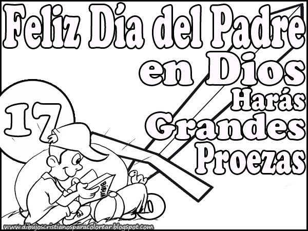 Feliz Dia del Padre en Dios harás proezas ~ Dibujos Cristianos Para