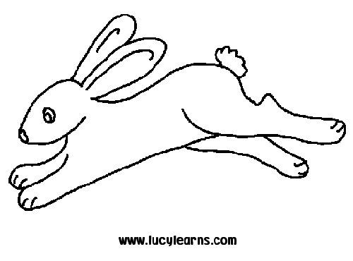 transmissionpress: Bunny Rabbit Jumping Coloring Pages