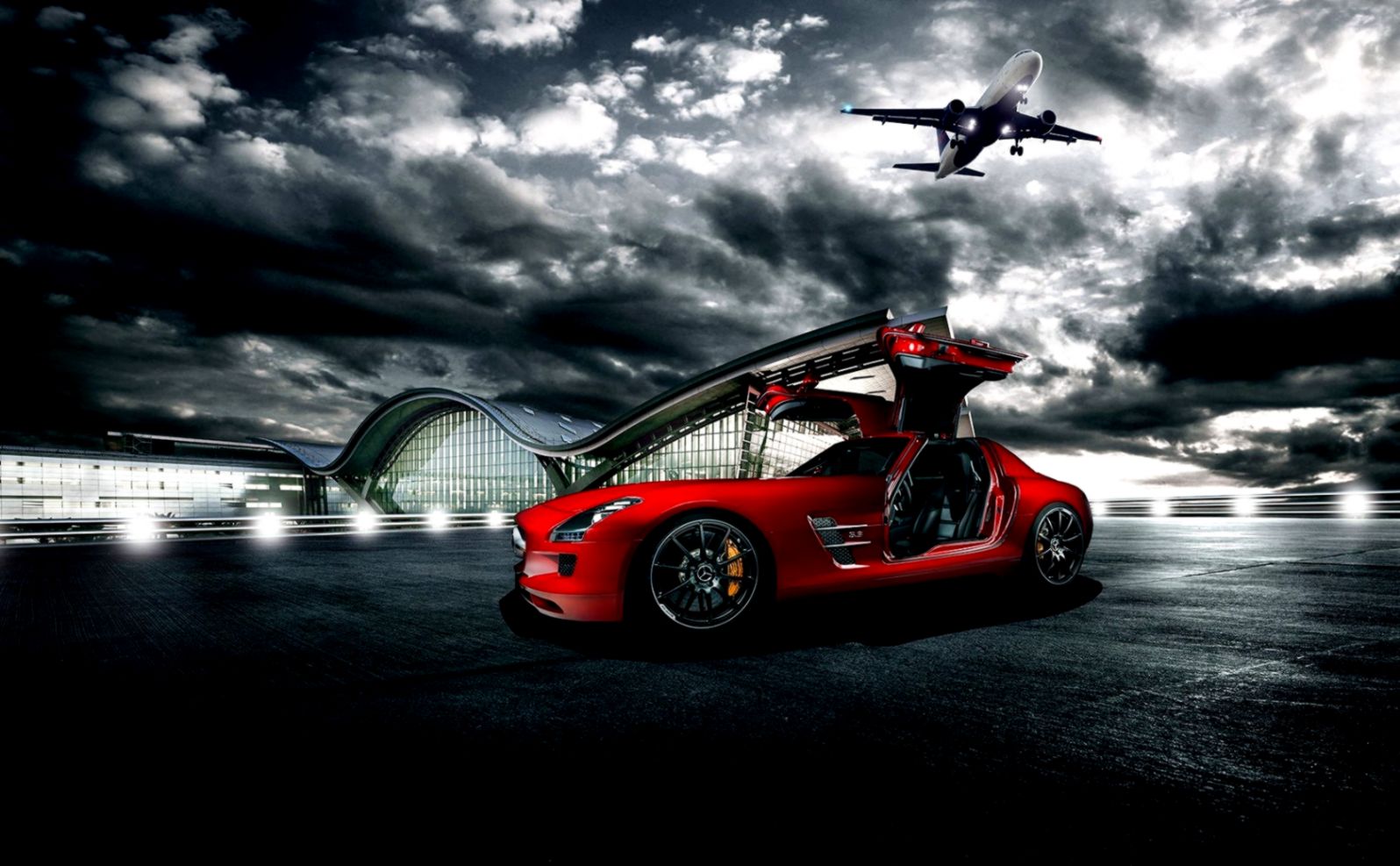 mercedes benz sls amg car aircraft hd wallpaper Wallpaper HD mercedes benz sls amg car aircraft hd wallpaper Wallpaper HD