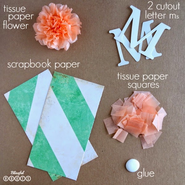DIY Tissue Paper Mother's Day Card from Blissful Roots