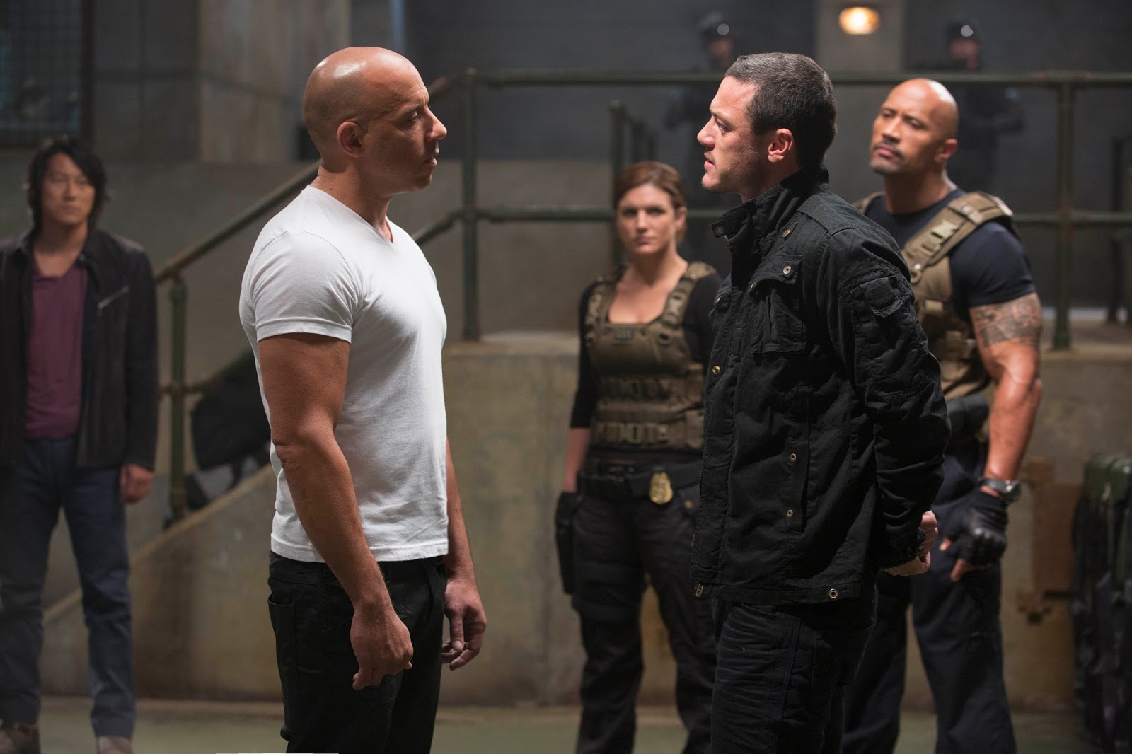 fast and furious, Hobbs asks Dom to help him fight Owen- in exchange for which, the whole crew will be pardoned.