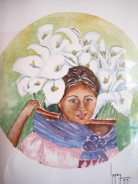 Niña con flores