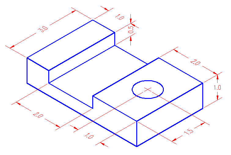 1 Draw the isometric drawing.