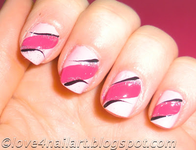 Love4NailArt: EASY Pink Nail Art Design 4 Short Nails/Beginners (tutorial)