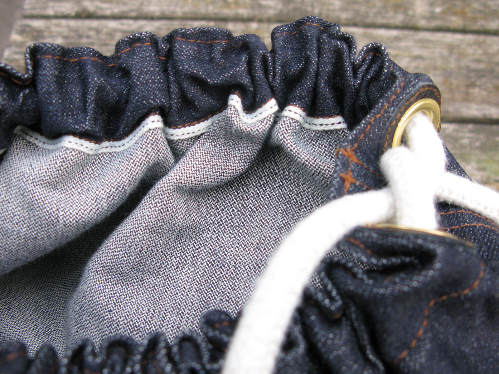 After the Denim Crafts Selvage Denim Laundry Bag