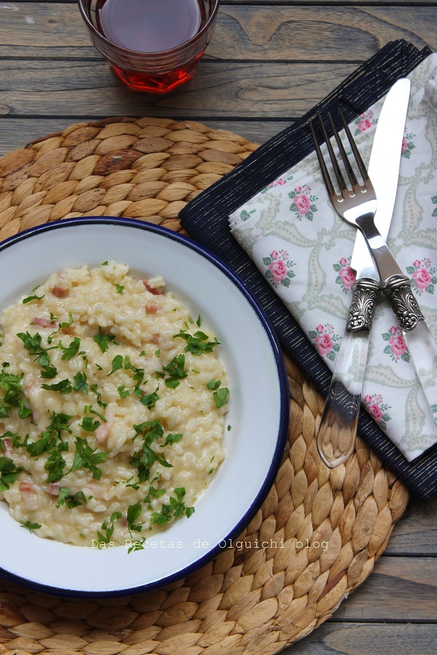 RISOTTO A LA CARBONARA (THERMOMIX) LAS RECETAS DE OLGUICHI