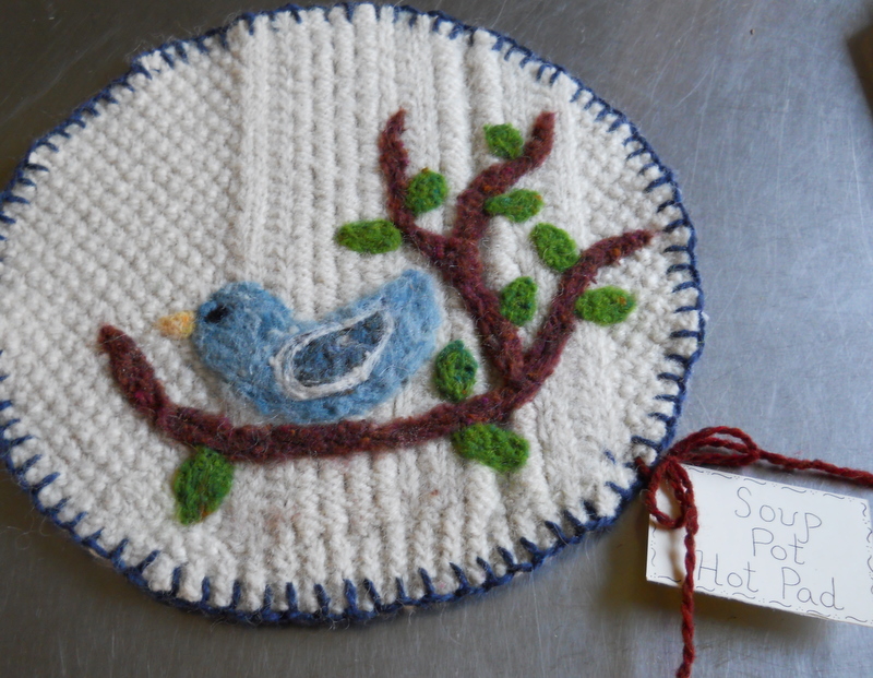 Natural Earth Farm Handmade Holiday Wool Needle Felted Upcycled Hot