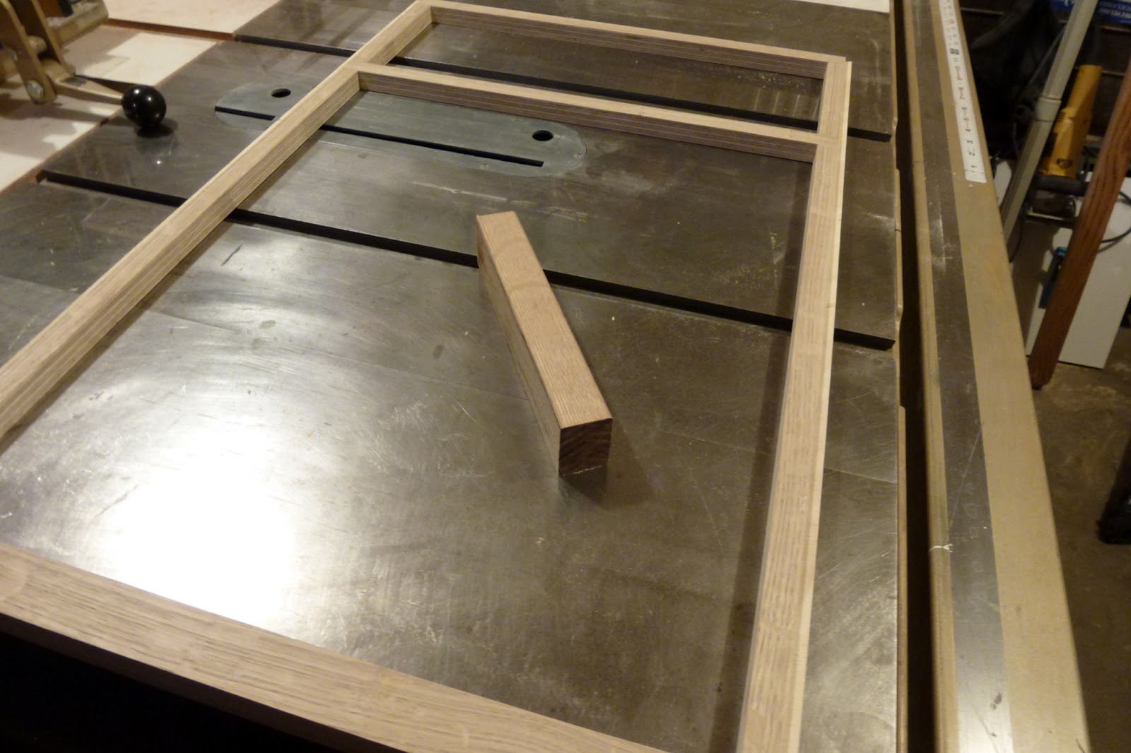 Quarter sawn oak kitchen cabinets to hold a frame for the cabiface and to connect the cabinets