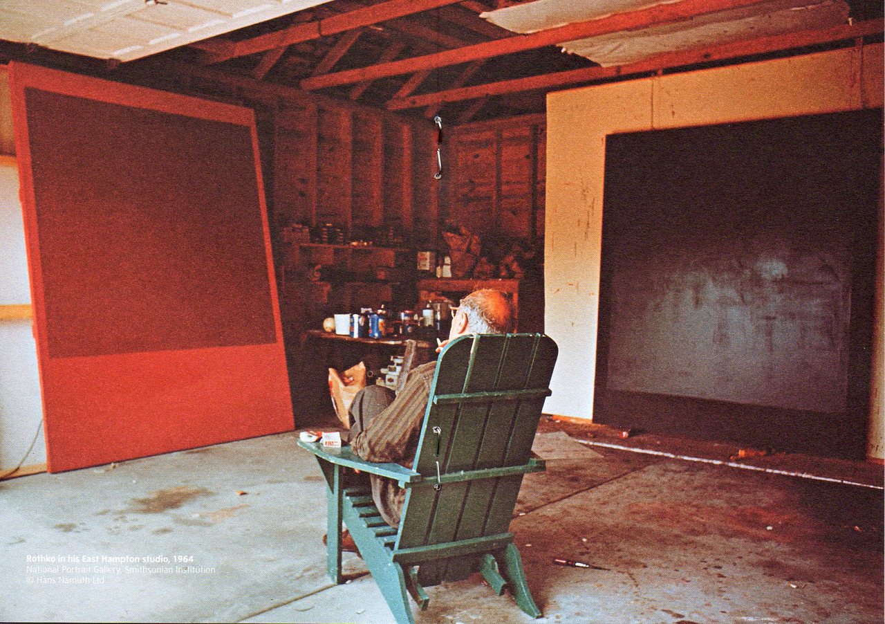  amqr Mark Rothko en su estudio de East Hampton, Nueva York, 1964.