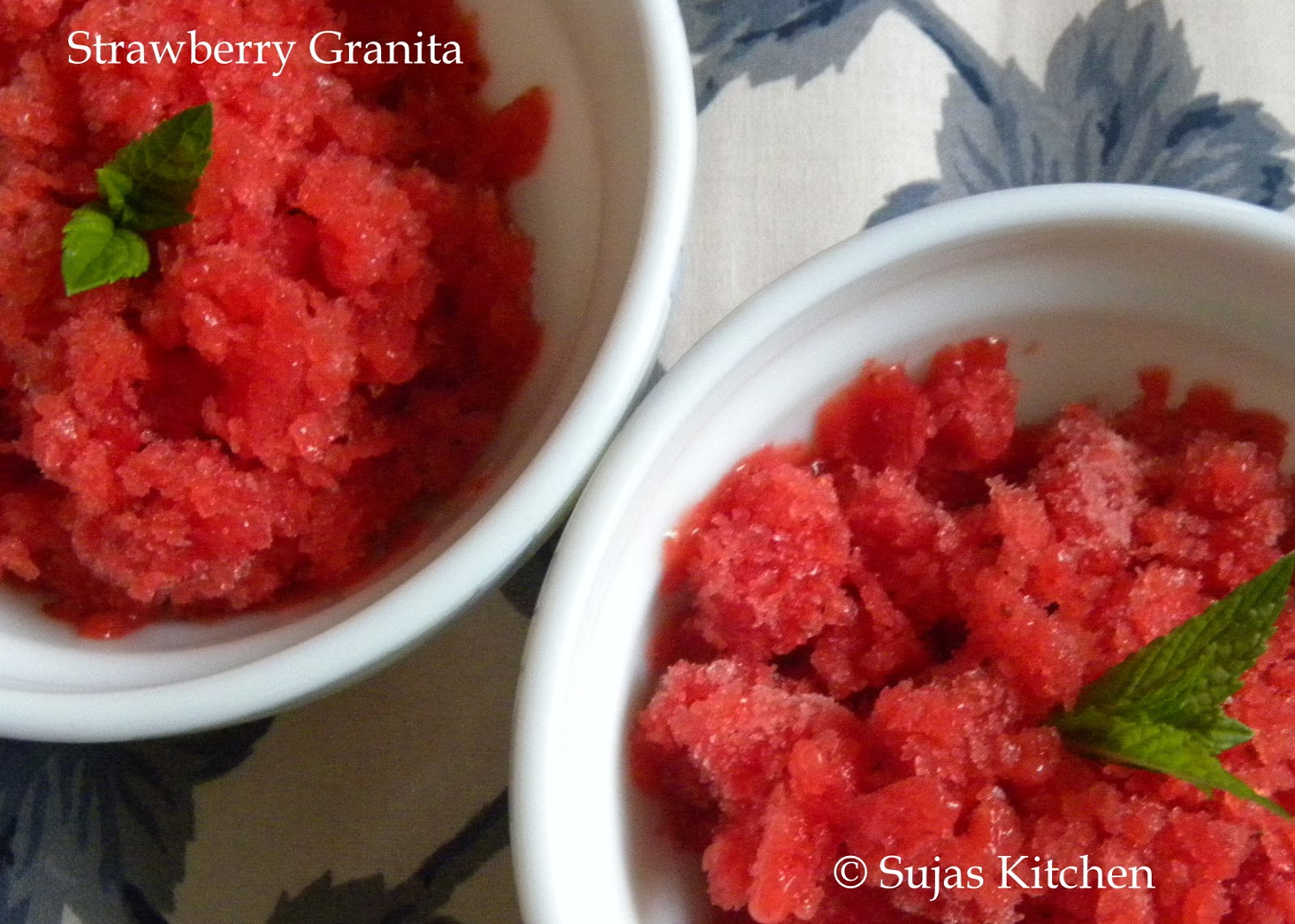 Sujas Kitchen Fresh Strawberry Granita/Popsicle