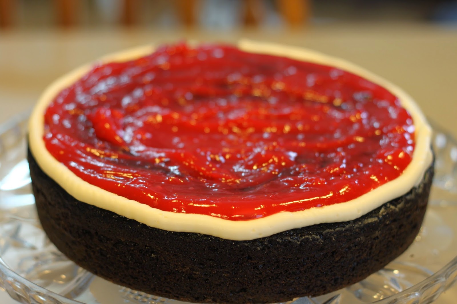 Crazy for Cookies and more Devils Food Cake with Raspberry Filling