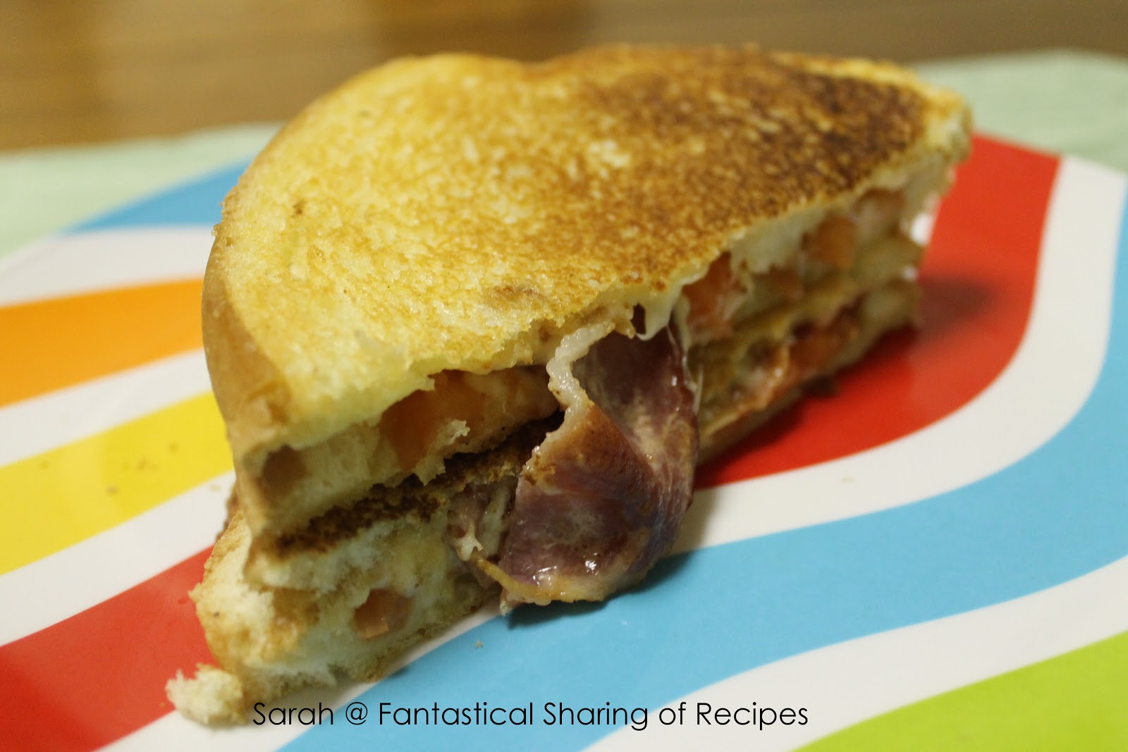 Fantastical Sharing of Recipes GarlicRubbed Bacon & Tomato Grilled