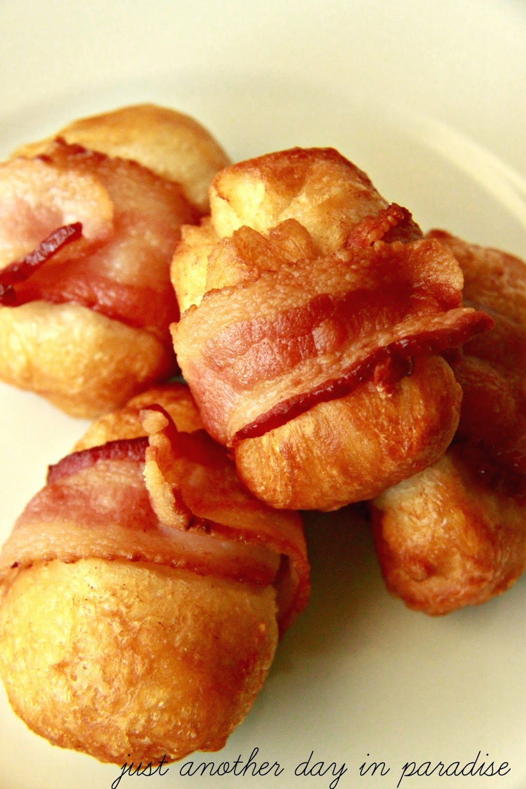 Larissa Another Day Bacon Wrapped Mozzarella Biscuit Bites