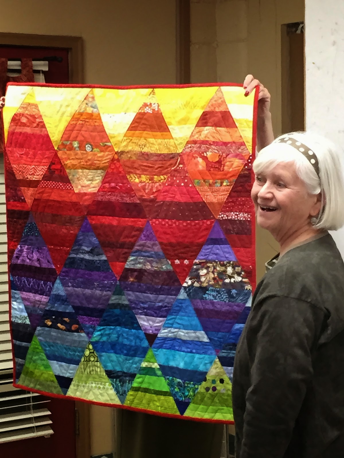 Pine Needle Quilt Shop Susan Beal shows off Pendleton wools