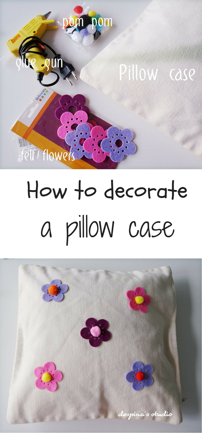 DIY How to decorate a pillow case Πώς να ομορφύνεις μία απλή μαξιλαροθήκη despina's studio